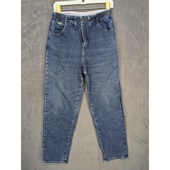 Vintage Lee Jeans Size 6P Side Elastic At The Waist Retro 90s - Picture 1 of 12